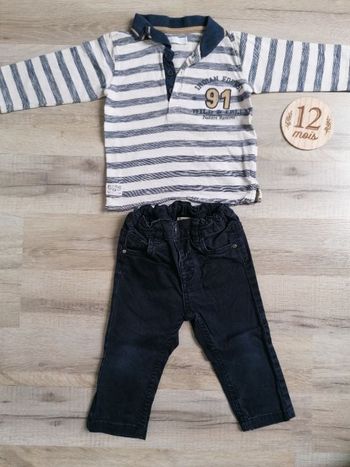 Ensemble pantalon tshirt 12 mois