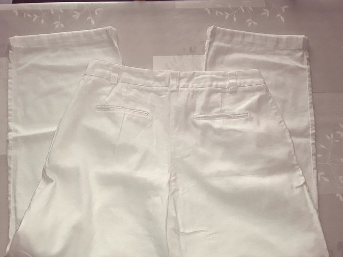 🔮 Pantalon Blanc NEUF en Lin Taille 42 🔮 - photo numéro 8