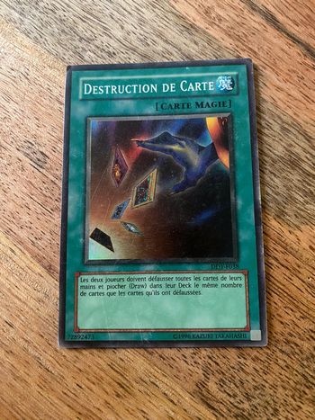 Carte Yu-Gi-Oh! Destruction de carte DDY-F038 1996