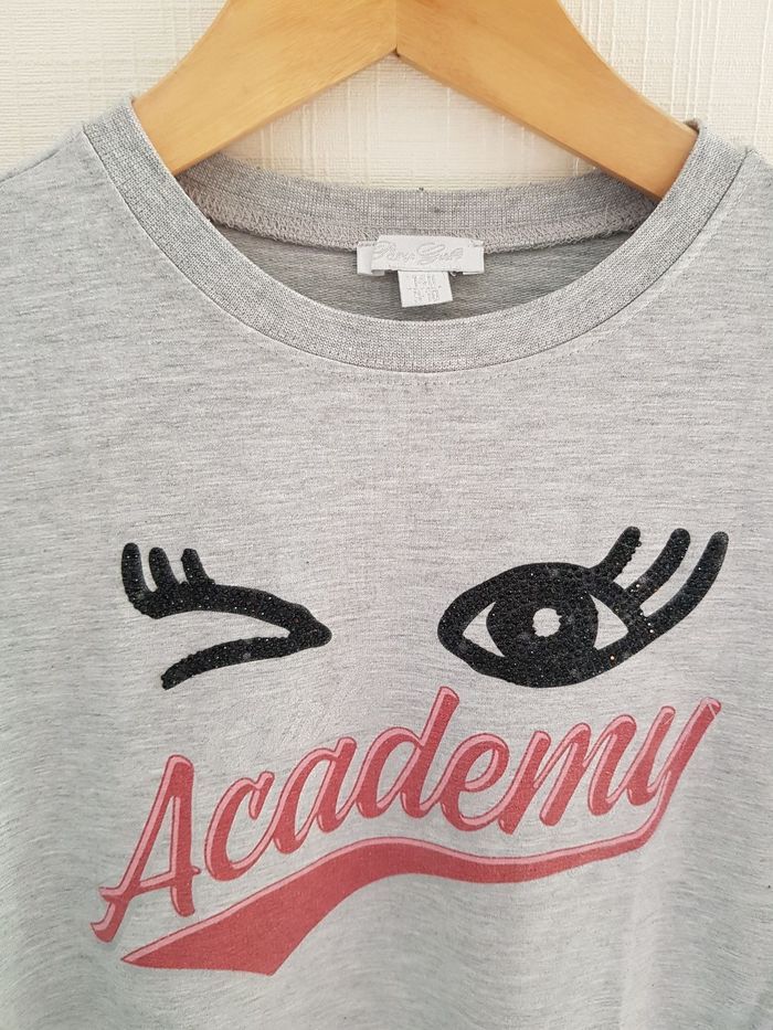 Joli sweat pull gris 9-10 ans 140 cm - photo numéro 2