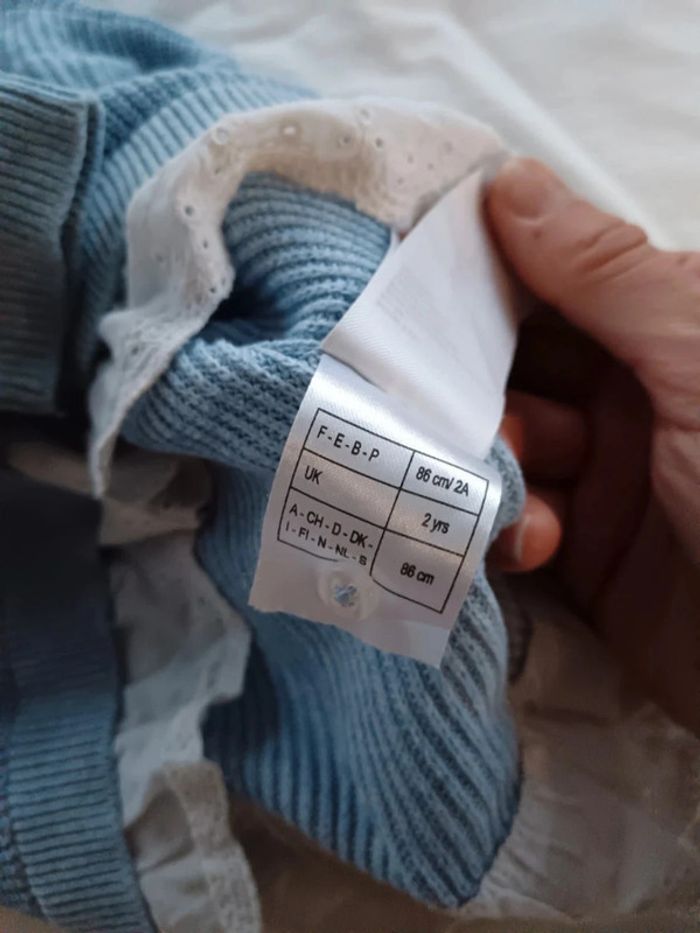 Pull maille Vertbaudet col brodé 2 ans - photo numéro 5