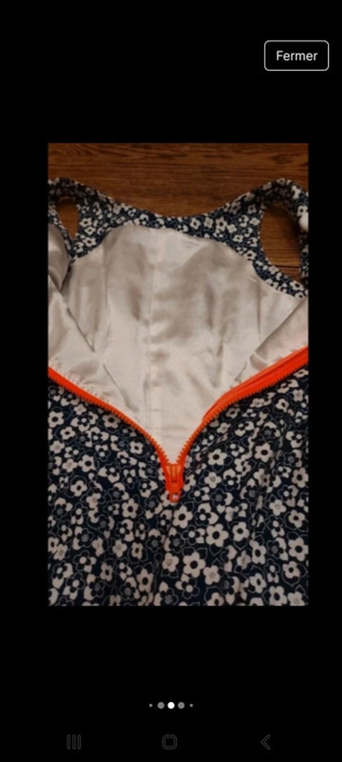 Robe bleu fleuries Essentiel Antwerp taille 38 - photo numéro 11