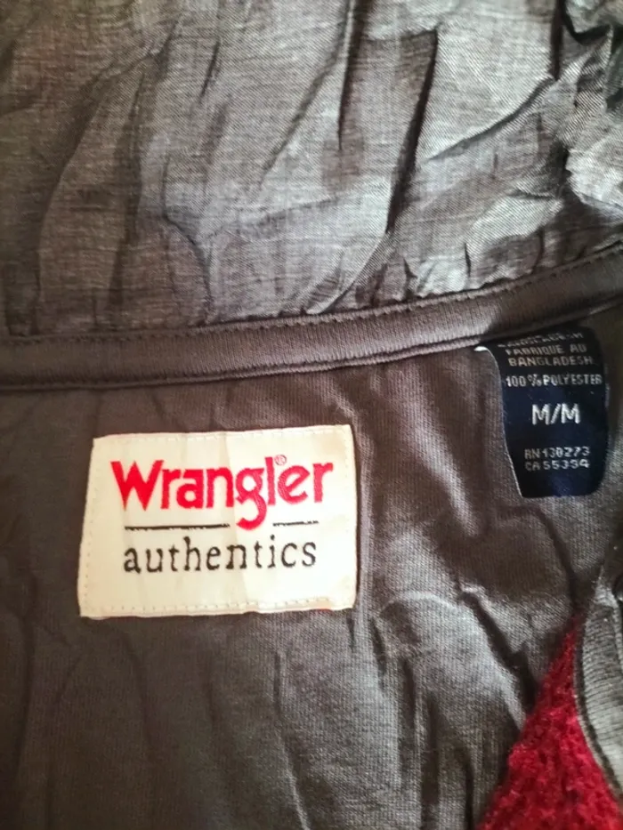 Polaire wrangler homme bordeau - photo numéro 2