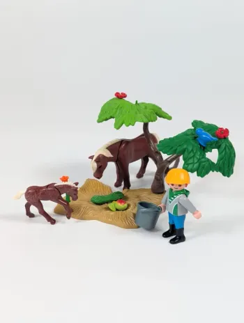 Playmobil Enfant avec poneys