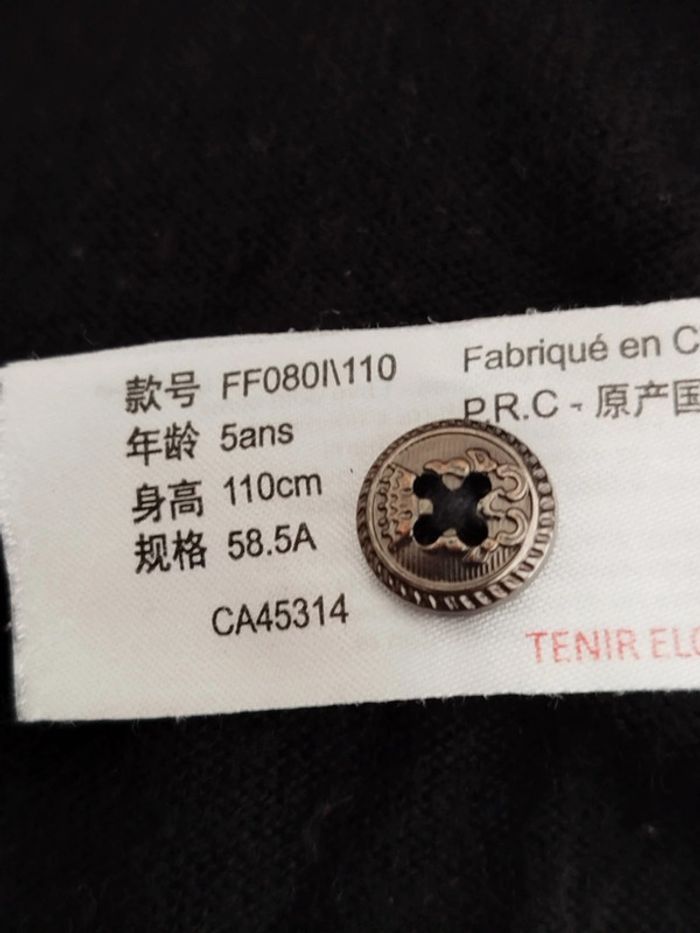 Joli gilet en laine noir Orchestra taille 5 ans - photo numéro 4