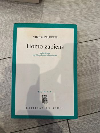 Livre homo zapiens de Victor pelevine