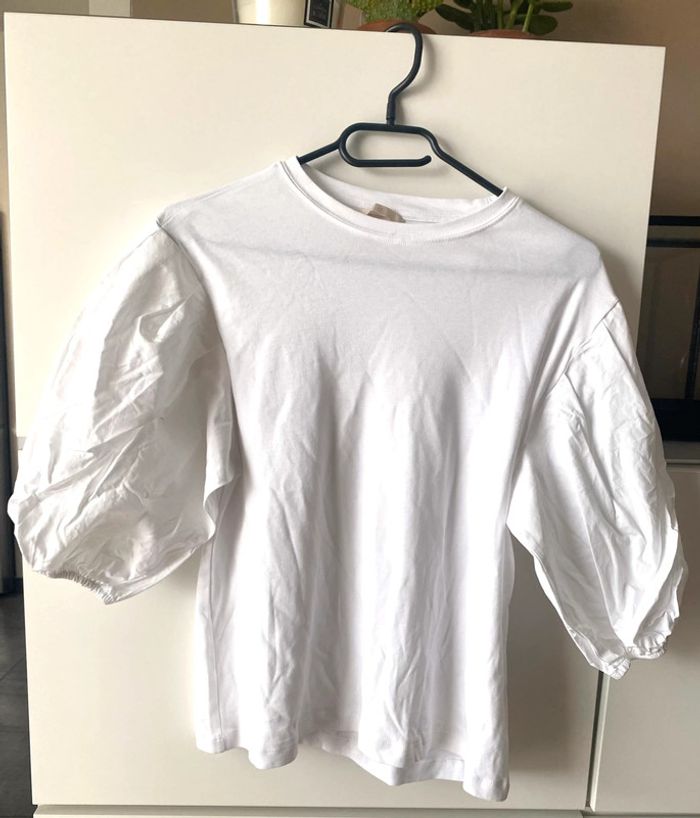 T shirt manches bouffantes H&M