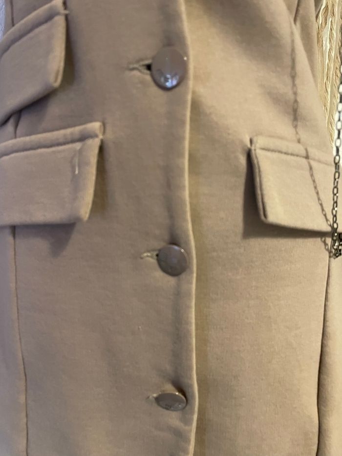 Blazer long MET beige femme taille M - photo numéro 2