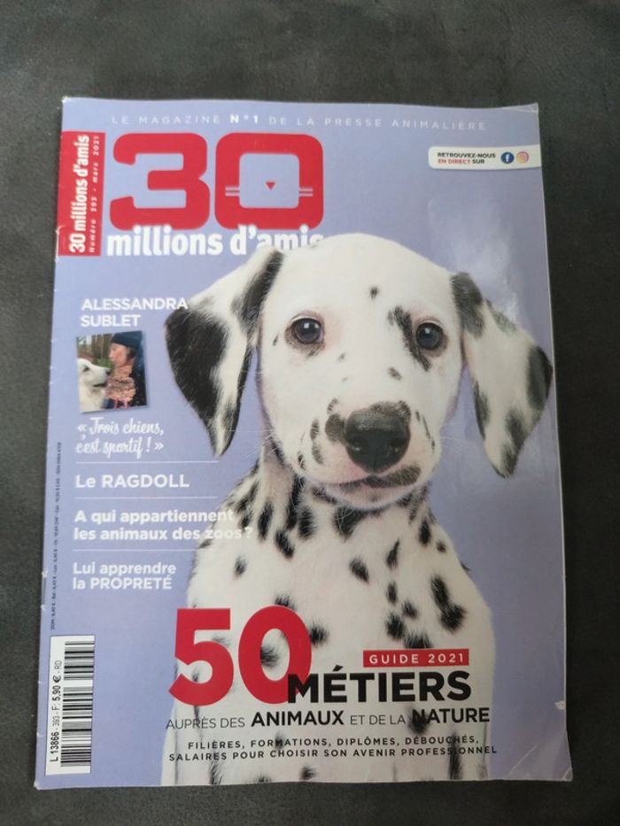 Magazine 30 millions d'amis numéro 393 mars 2021