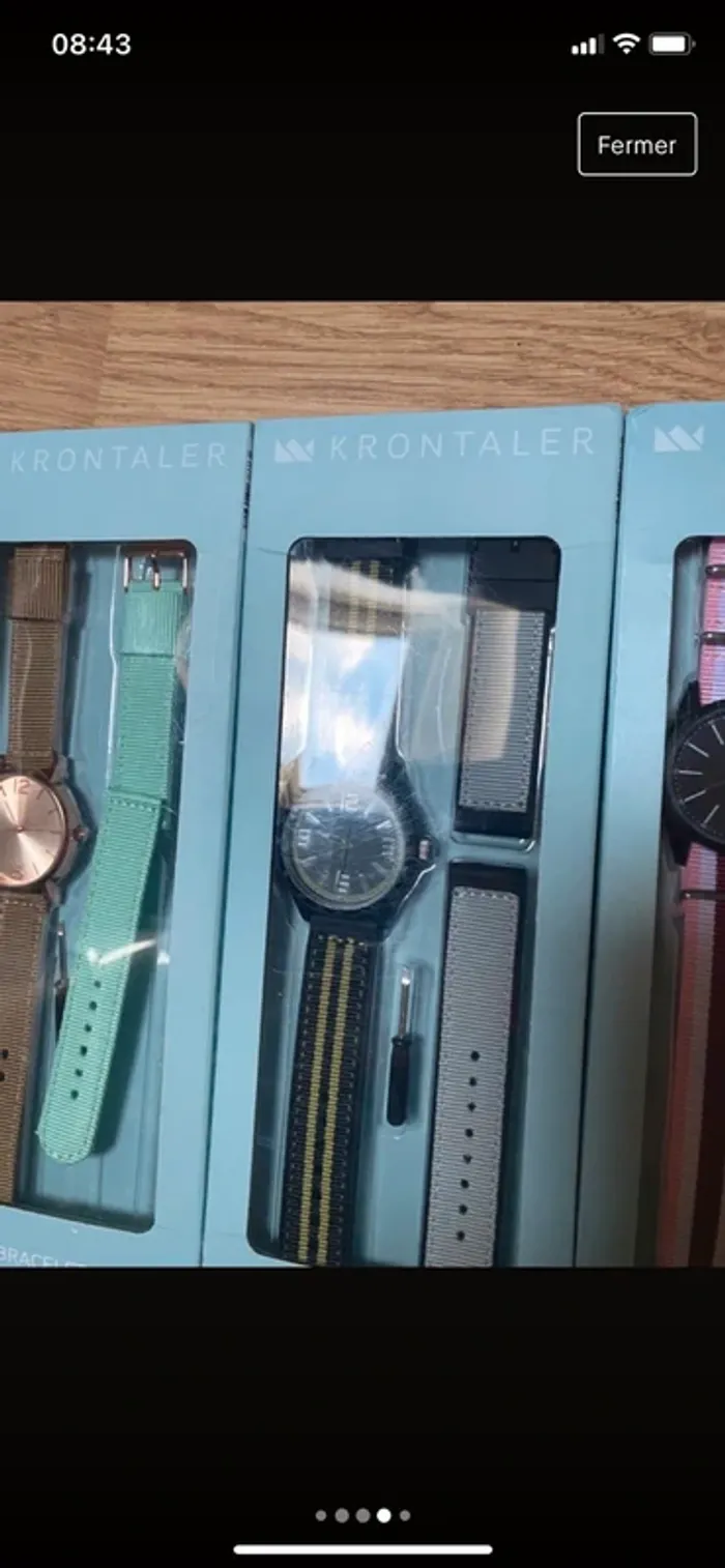 Montre mixte de couleur avec plusieurs  bracelets la pièce - photo numéro 4