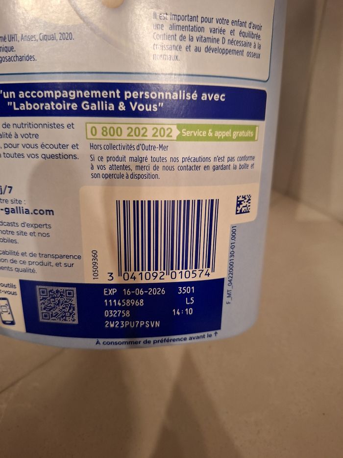 Lait Gallia Calisma croissance système immunitaire neuf - photo numéro 3