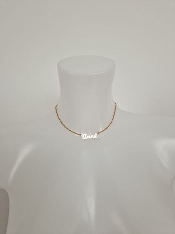 Collier doré prénom Anne