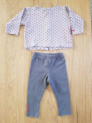 Ensemble bébé 9 mois legging et tee-shirt manches longues Berlingot