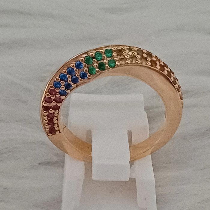 Bague doré à l'or fine et pierre zircon de la marque carré y - photo numéro 3