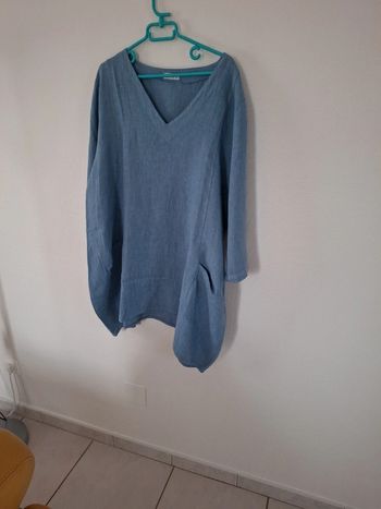 Robe taille unique manche 3/4 en lin Neuve