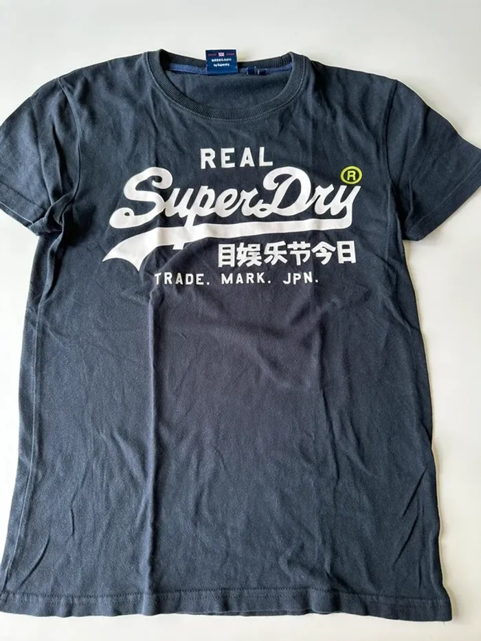 T-shirt bleu marine superdry