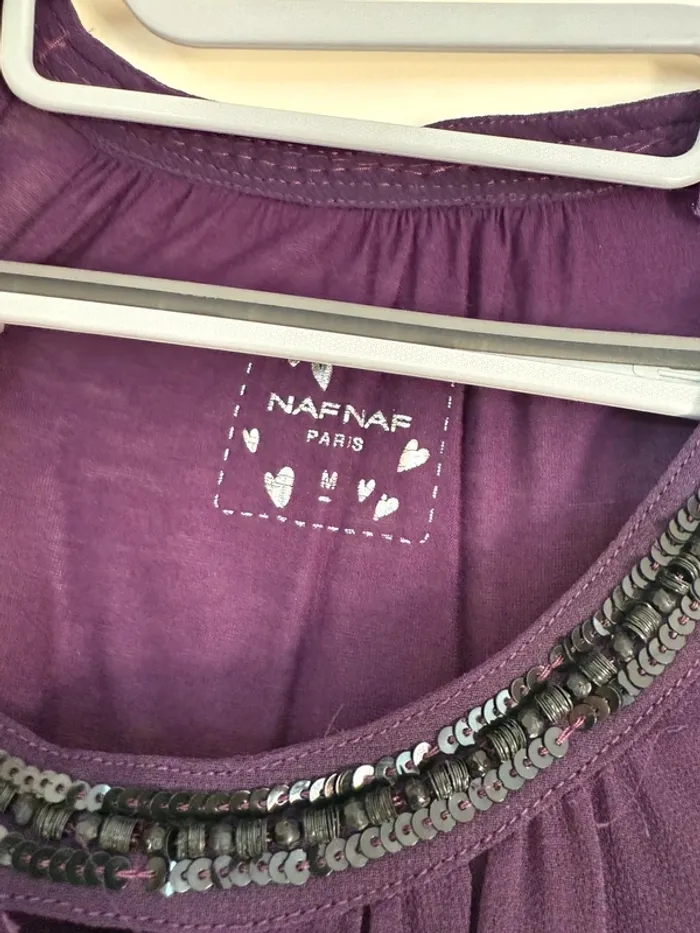 Haut violet naf naf taille M - photo numéro 2