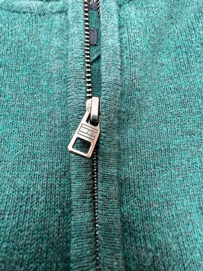 Pull 1/4 zip tommy Hilfiger vert taille M - photo numéro 4