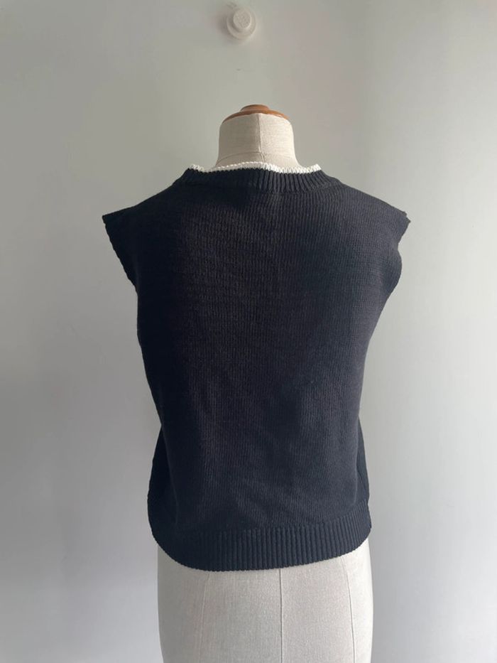 Gilet noir cœur doré - taille M - photo numéro 4