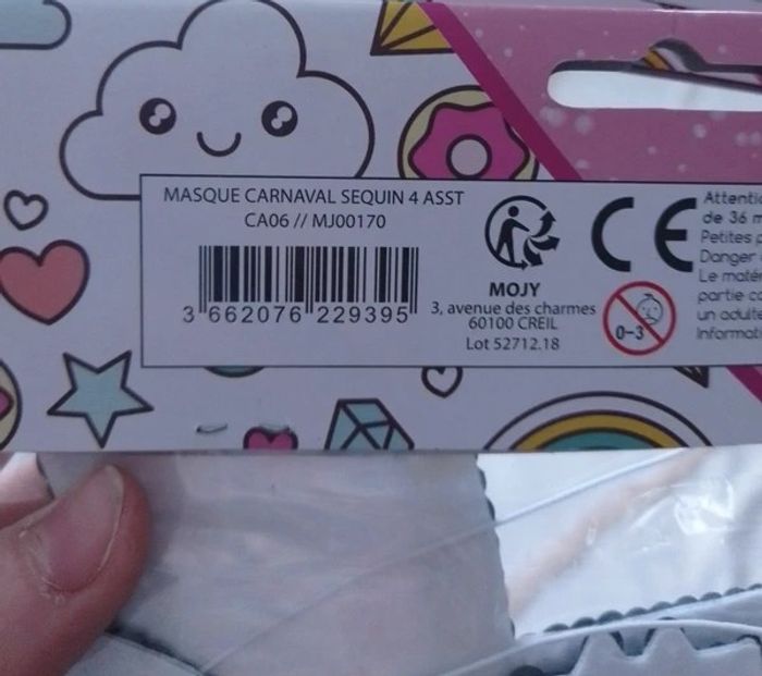 lot de 2 masques sequins pour enfant - neuf - photo numéro 6