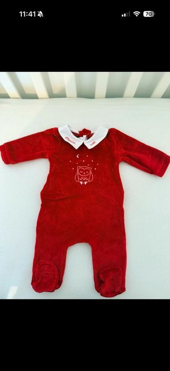 Pyjama en velours jacadi 1 mois