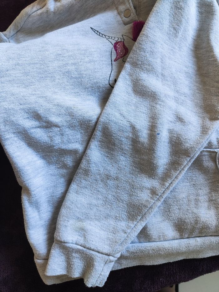 Sweat fille gris clair licorne Orchestra 8 ans - photo numéro 5