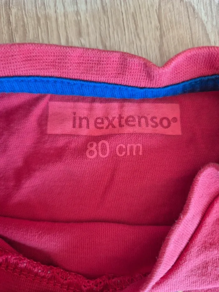 T-shirt manches longues rouge 12 mois - photo numéro 3