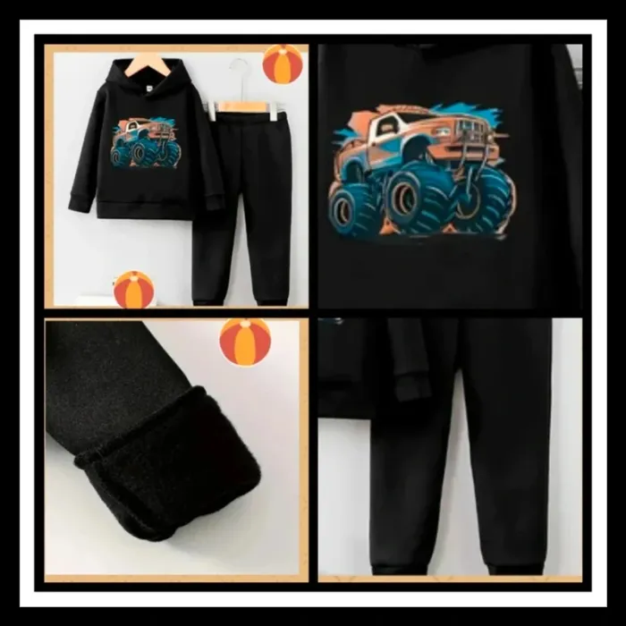 ensemble Sweat à Capuche et Joggers Doublés Polaire 3/4 ans