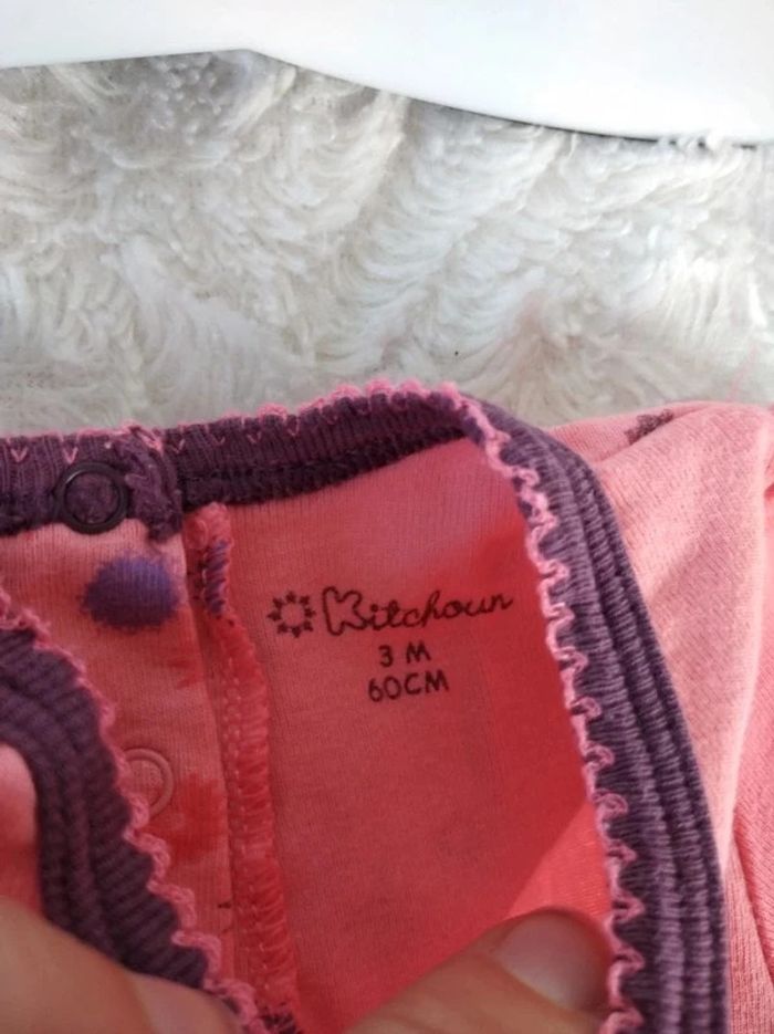 Barboteuse Combishort combinaison été Fille 3 mois Oiseaux Origami Kitchoun - photo numéro 6