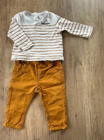 Ensemble pantalon t-shirt manches longues 9 mois