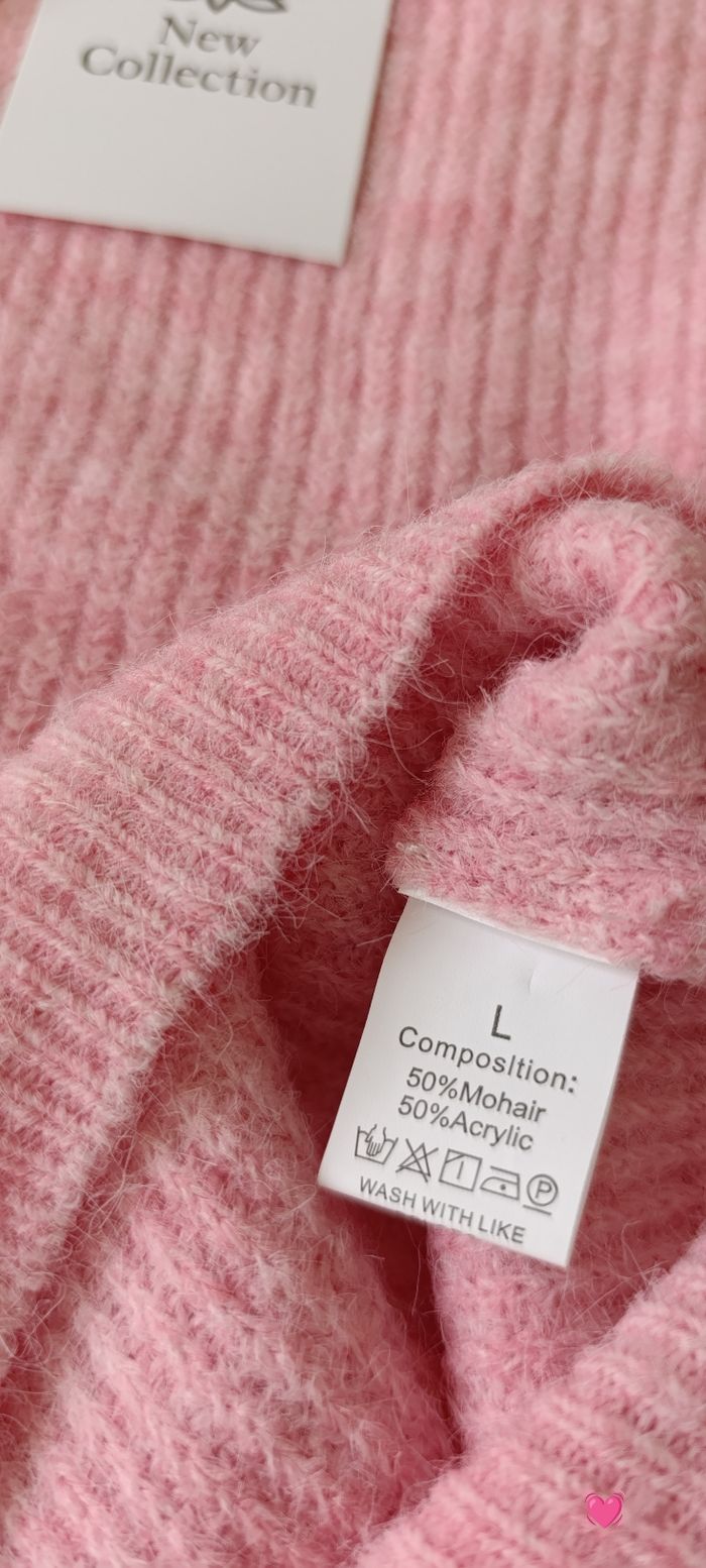 Cardigan rose mohair taille L - boutique indépendante 💫 - photo numéro 3