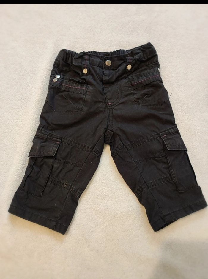 Pantalon cargo noir 9 mois - photo numéro 2