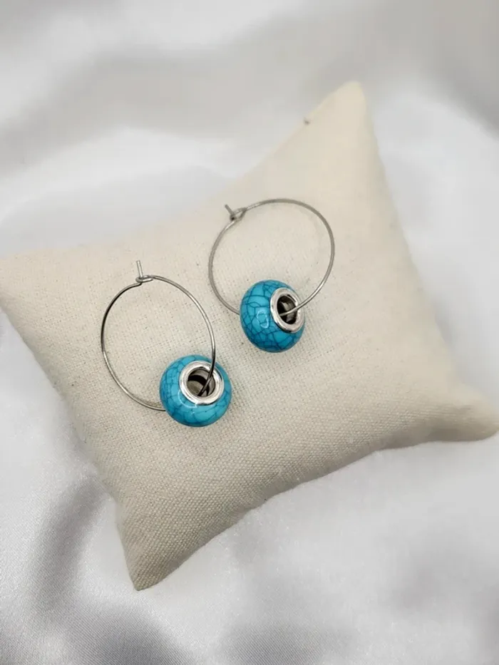 Boucles d'oreilles Créoles argentés hypoallergéniques