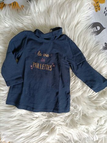 Sous-pull bleu marine TAO 9 mois