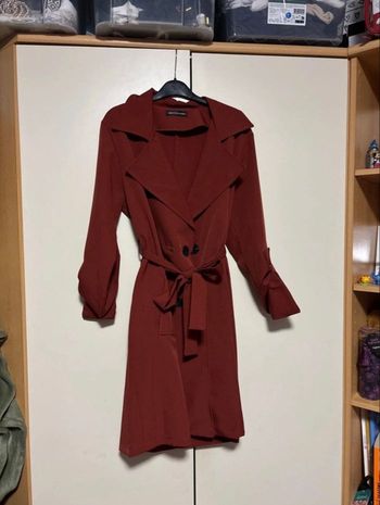 Trench bordeau taille unique