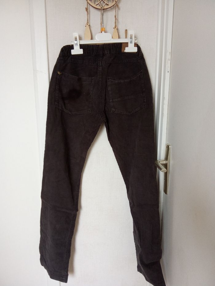 Pantalon côtelé garçon gris ardoise sergent major 12 ans - photo numéro 2