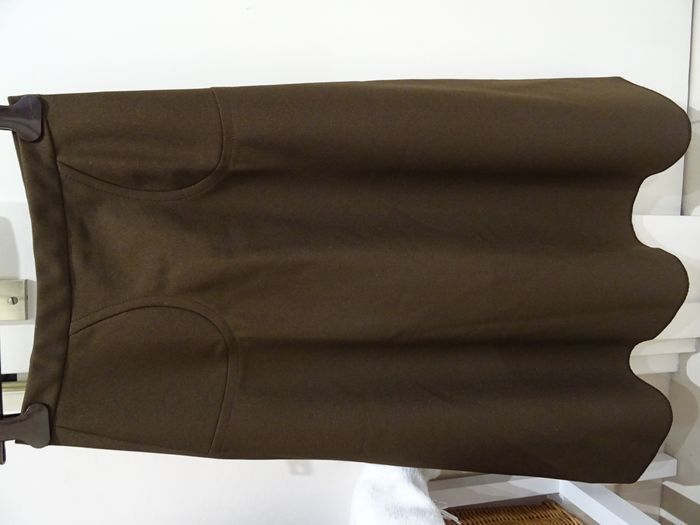 Jupe trapèze marron taille élastique taille 36 (réelle)