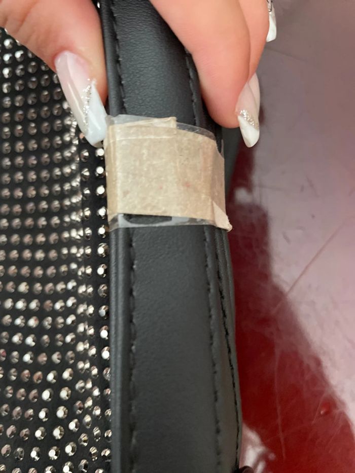 Sac à mains noir à paillettes 635 - photo numéro 4