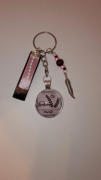 Cadeau pensées positives, porte clé message bijoux de sac bonheur