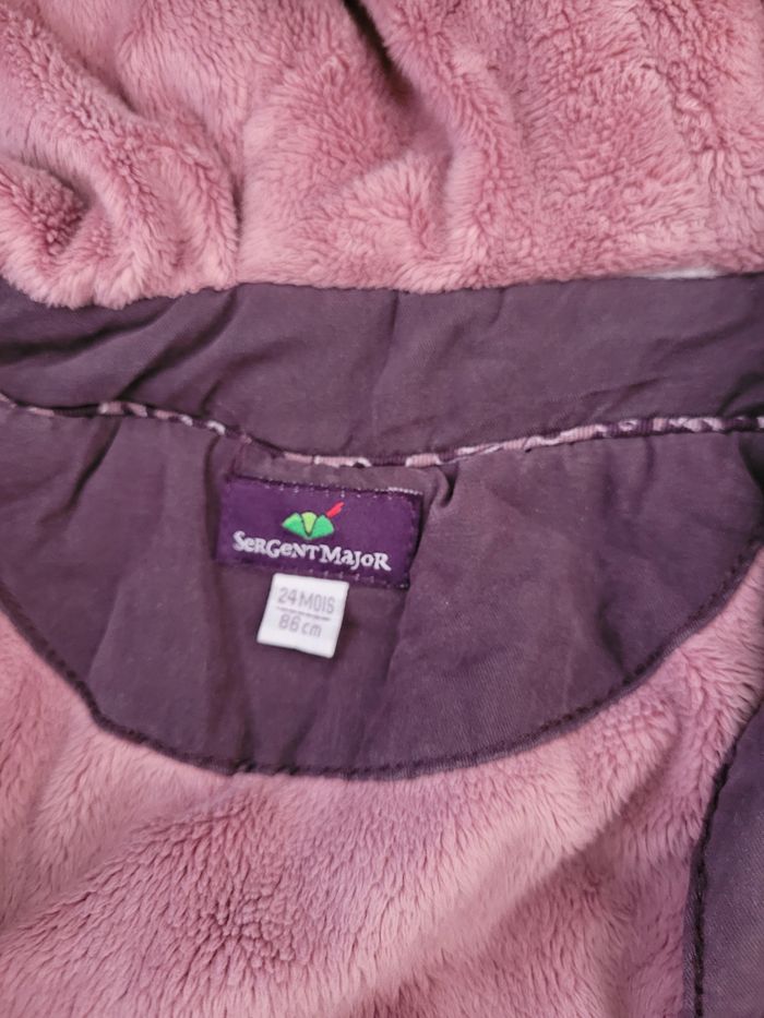 Manteau avec capuche et moufles fille 24 mois 86 cm Sergent-major - photo numéro 10