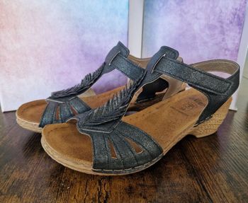 Chaussures plume cuir