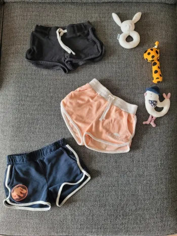 Lot de 3 shorts d'été fille 5-6 ans