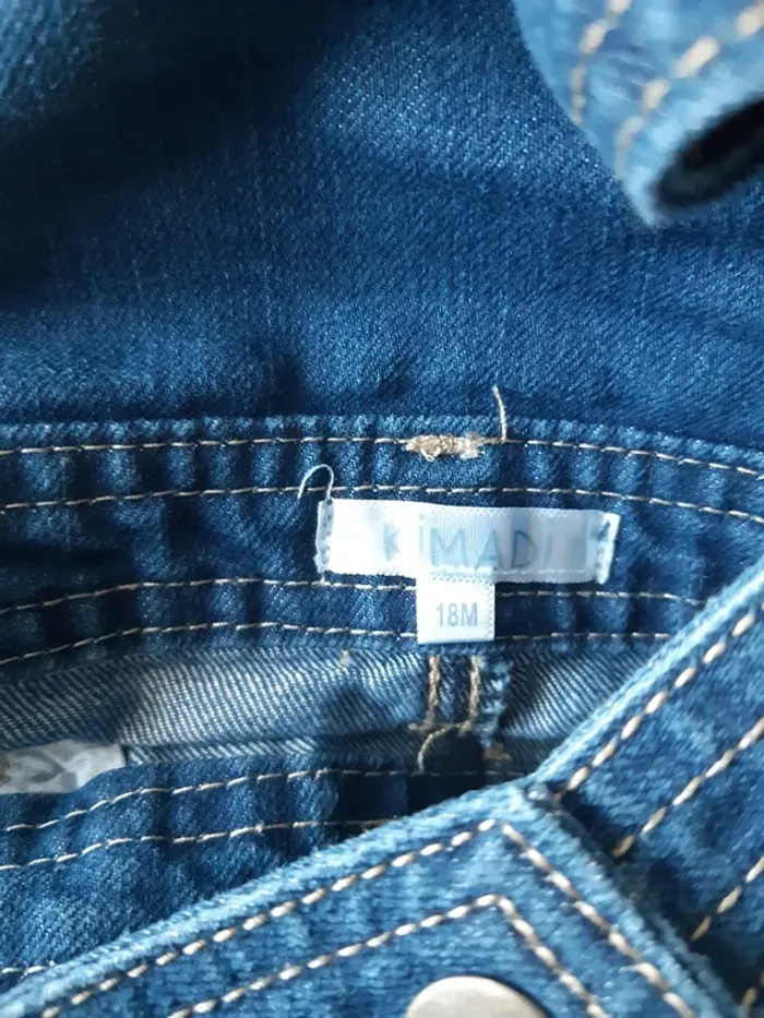 Salopette pantalon en jean Kimadi 18 mois - photo numéro 5