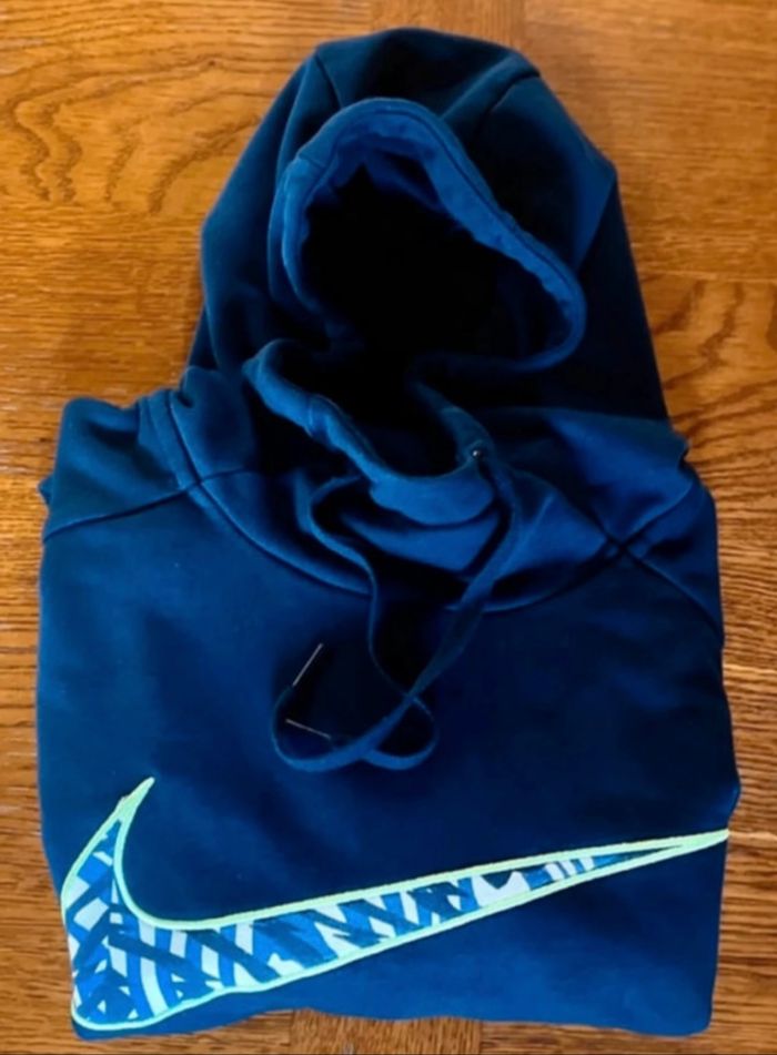 Sweat Nike Dri-FIT taille L à Capuche Homme peu porté Bleu Marine Nike - photo numéro 5