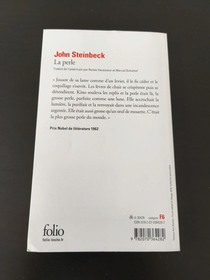 Livre de poche La perle John Steinbeck - photo numéro 2
