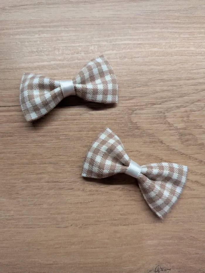 Lot 2 barrettes " cache cache au parc " motif vichy