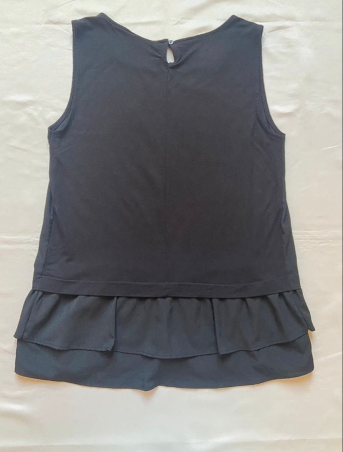 Tunique débardeur noire bas volanté Yessica taille 36 / S - photo numéro 8