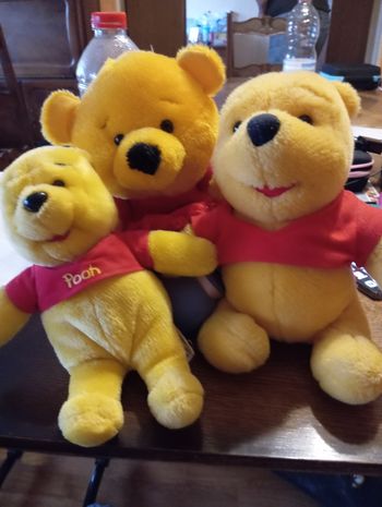 Lot de 3 doudou Winnie Disney