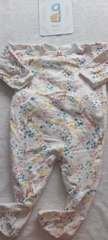 Pyjamas bébé fille petit bateau 9 mois