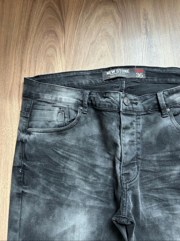 Jean gris délavé Slim Homme New Stone Tailles 44-46 - photo numéro 4